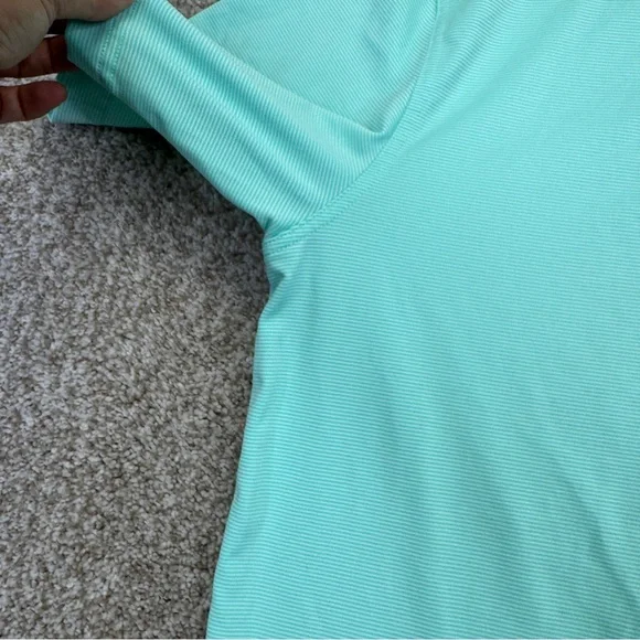 Callaway Opti Dri Green Striped Golf Polo Shirt Mens size Large Short Sleeve - Picture 4 of 12